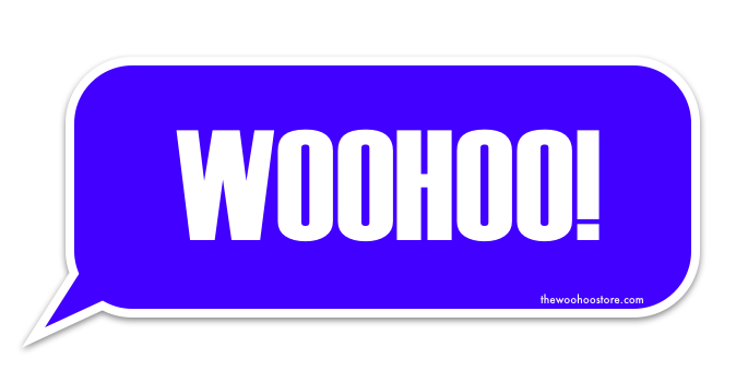 Ocean Blue WOOHOO! Sticker